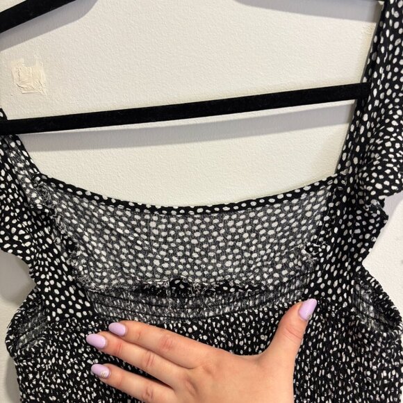 Black and White Polka Dot Romper Size Large - Picture 10 of 12
